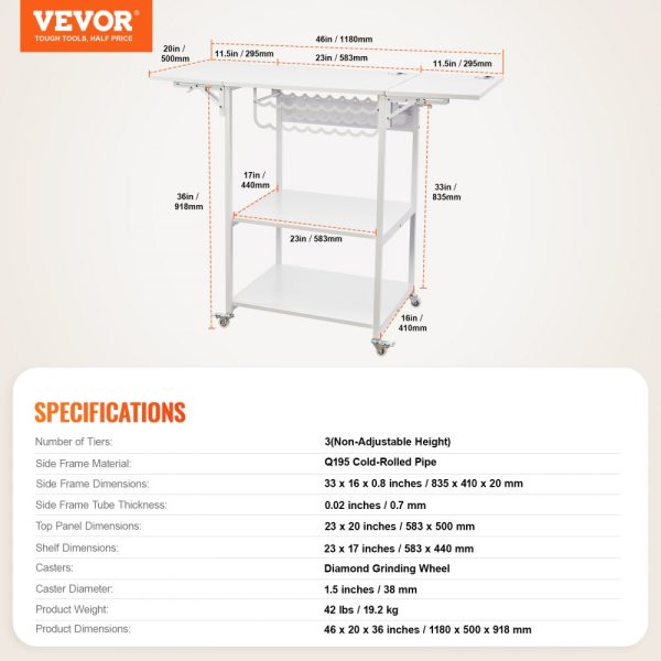 Heat Press Table 3Tier Movable Heat Press Stand Foldable with Wheels White - Image 7