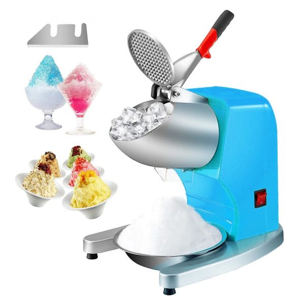 220lbs Per Hour Electric Snow Cone Maker with 4 Stainless Steel Blades for Home and Commercial Use