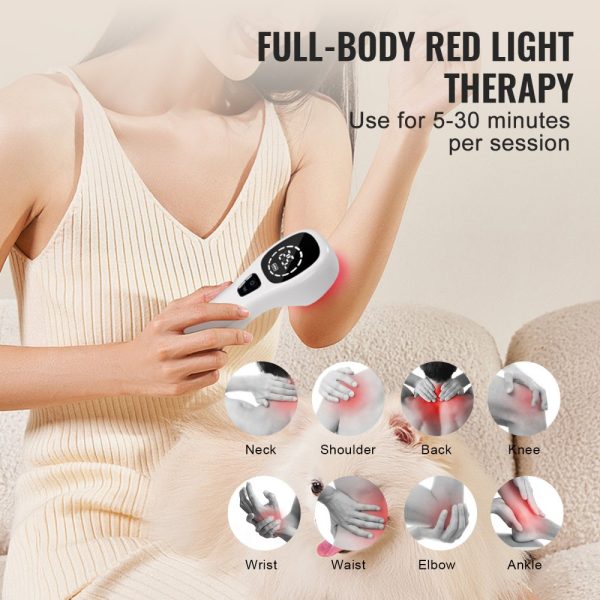Portable Red & Near Infrared Light Therapy Device for Body and Pets with LED Display for Muscle Pain Relief 12x650nm 4x808nm - Image 4