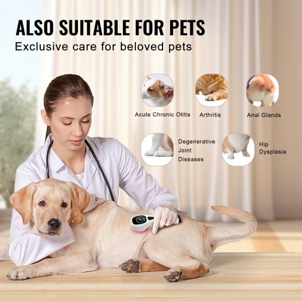 Portable Red & Near Infrared Light Therapy Device for Body and Pets with LED Display for Muscle Pain Relief 12x650nm 4x808nm - Image 5