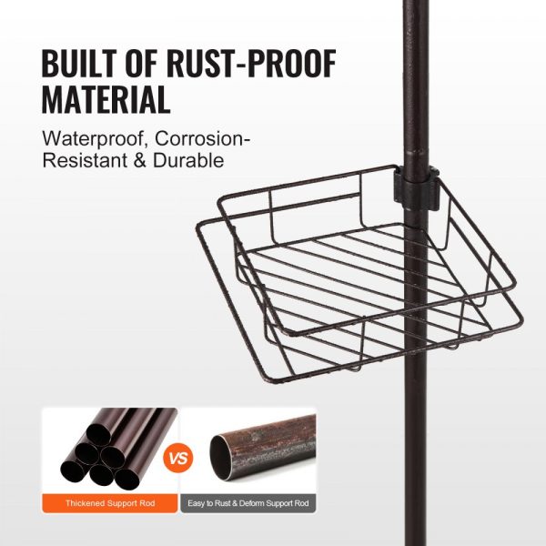 42" to 114" High Shower Corner Caddy Tension Pole Rust-Proof Tension Pole - Image 5