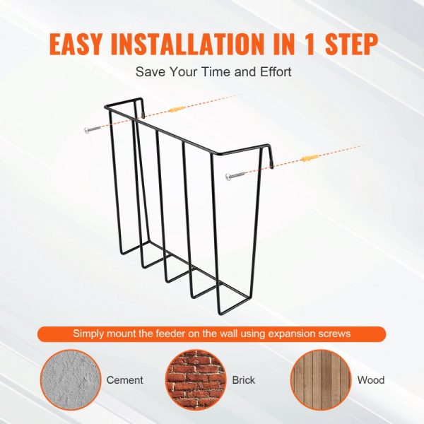 Livestock Hay Feeder 24 Gallons Wall Mounted Goat Hay Rack for Horses - Image 6