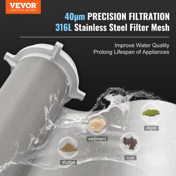 40 Micron Whole House Well Water Sediment Filter - 3/4 MNPT, 4 T/H Flow - Image 2