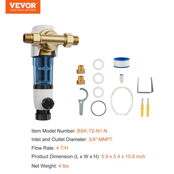 40 Micron Whole House Well Water Sediment Filter - 3/4 MNPT, 4 T/H Flow - Image 7