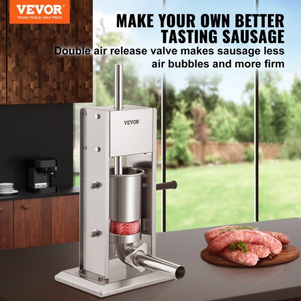 Sausage Stuffer 7LBS/3L Capacity Homemade Sausage Maker Stainless Steel - Image 2