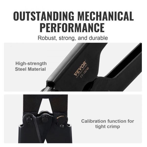 Dual Head PEX Crimping Tool for 1/2 and 3/4 PEX Copper Rings Compact with Go No Go Gauge ASTM F1807 - Image 4