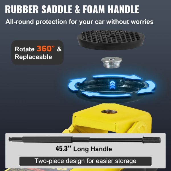 3-Ton Low Profile Floor Jack Heavy Duty Steel Racing Design Dual Piston Quick Lift Pump 3.35-19.69 Lifting Range - Image 6