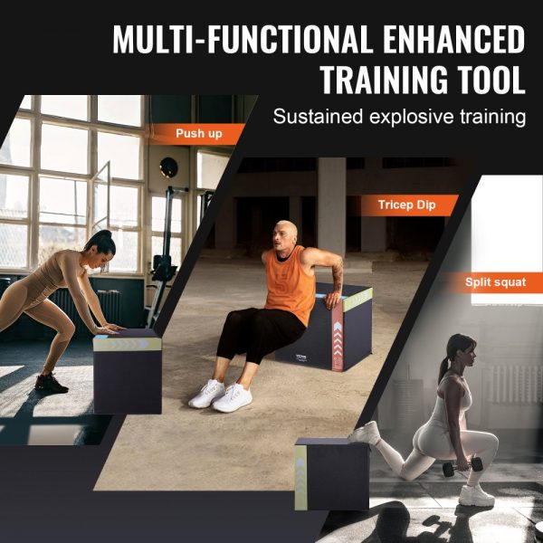3-in-1 Plyo Box with 20/18/16 Inch Cotton Platforms for Home Gym Training - Image 5