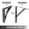 2-Pack Heavy Duty Steel Shelf Brackets 9x12x4 450lbs Load Hand-Welded Triangle Support for Garage/Workshop/Home Matte Black DIY Rustic Style - Image 2