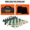 20 Inch Roll Up Chess Board Foldable Design Silicone Chess Set with Plastic Weighted Pieces Includes Storage Bag Perfect Gift for Adults Kids Families - Image 4