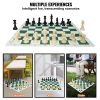 20 Inch Roll Up Chess Board Foldable Design Silicone Chess Set with Plastic Weighted Pieces Includes Storage Bag Perfect Gift for Adults Kids Families - Image 6
