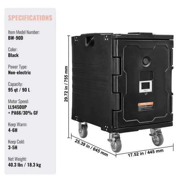 Insulated Food Pan Carrier Stackable Catering Dishbox 90L Chafing Dish - Image 7