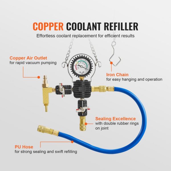 28 Pcs Radiator Pressure Tester Coolant Vacuum Purge Refill With Adapters - Image 4