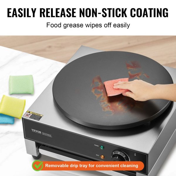 16-Inch Electric Crepe Maker Commercial Crepe Machine 1700W Non-stick - Image 4