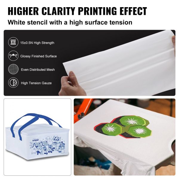 6 Piece Aluminum Screen Printing Frames Kit with 10x14 Inch Frames 156 Mesh Count High Tension Nylon Mesh Sealing Tape for T-Shirt DIY Printing - Image 4
