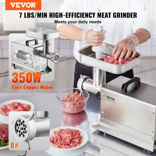 Commercial Electric Meat Grinder 7 Lbs/Min Sausage Stuffer Maker Kitchen - Image 2