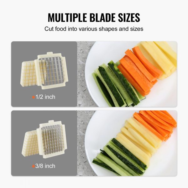 Electric French Fry Cutter Stainless Steel Potato Vegetable Slicer Chopper - Image 3