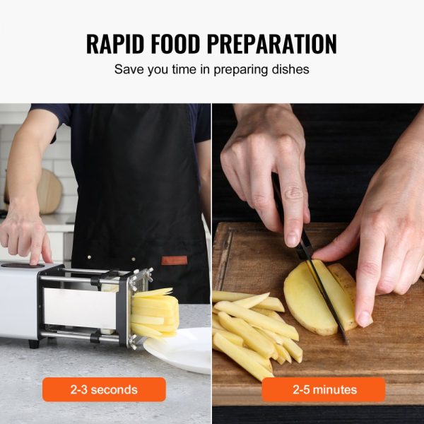 Electric French Fry Cutter Stainless Steel Potato Vegetable Slicer Chopper - Image 4