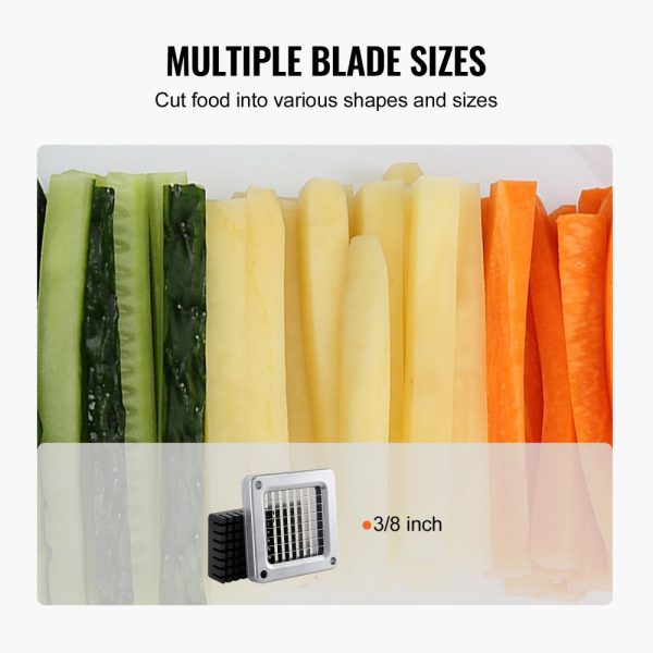 French Fry Cutter Stainless Steel Potato Vegetable Slicer Chopper w/ Blade - Image 3