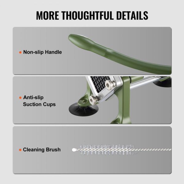 French Fry Cutter Stainless Steel Potato Vegetable Slicer Chopper w/ Blade - Image 6