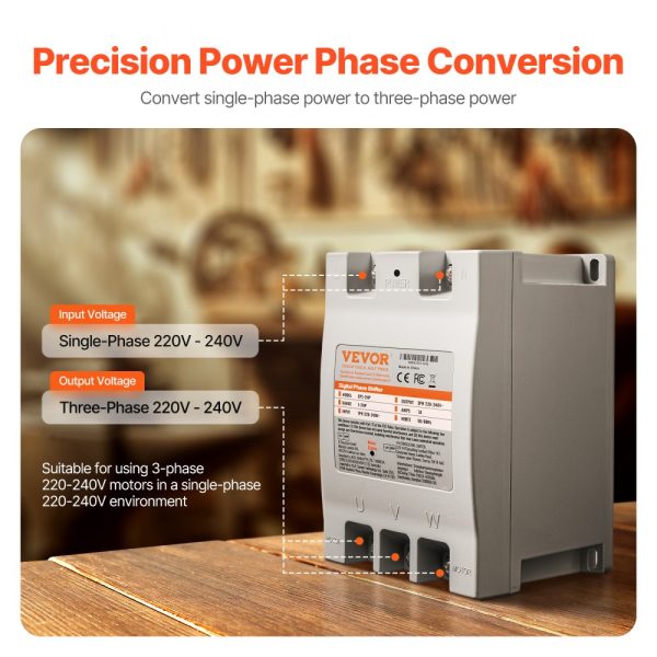 3 Phase Converter 2HP 7A 220V Single to 3 Phase 220V-240V Input/Output - Image 2