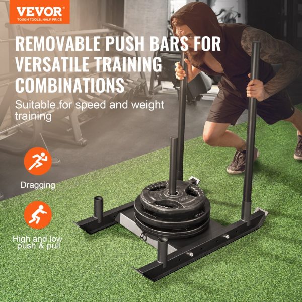 Steel Weight Training & Pull Push Power Sled - 2 Weight Plate Compatible - Image 2