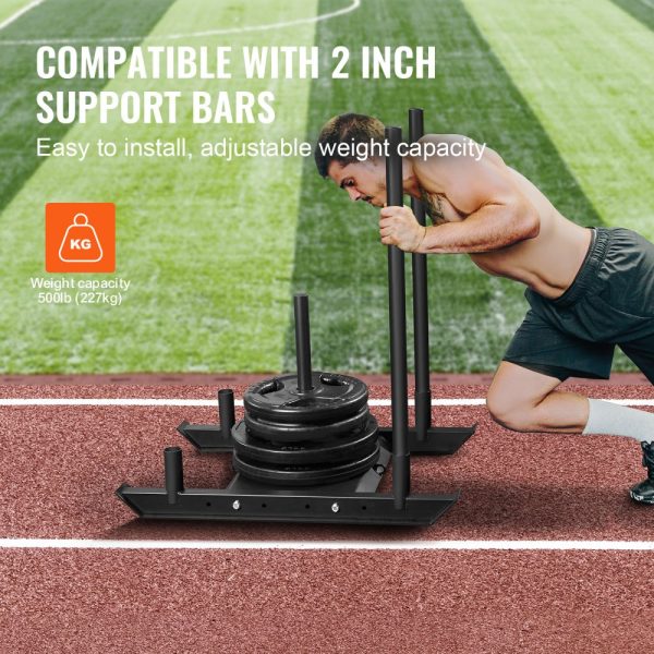 Steel Weight Training & Pull Push Power Sled - 2 Weight Plate Compatible - Image 4