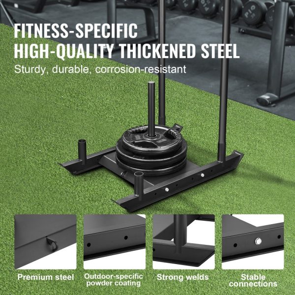 Steel Weight Training & Pull Push Power Sled - 2 Weight Plate Compatible - Image 5