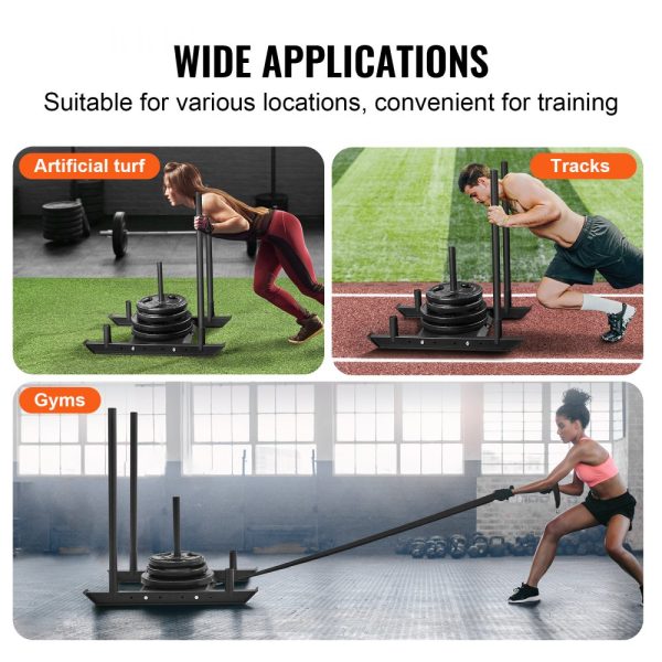 Steel Weight Training & Pull Push Power Sled - 2 Weight Plate Compatible - Image 6