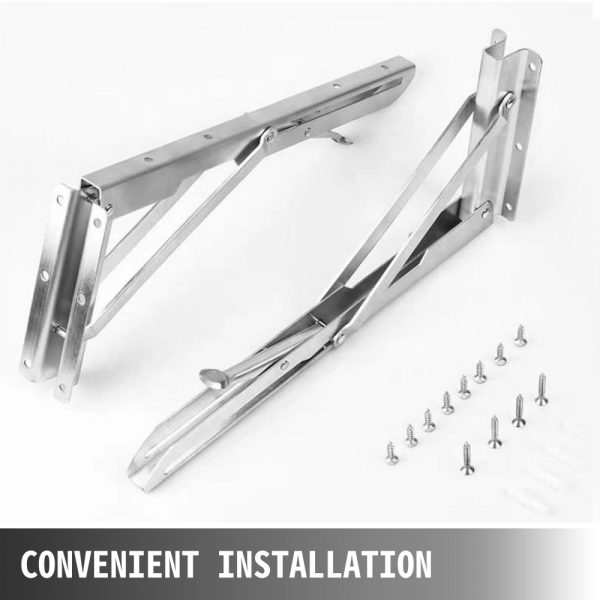 Concession Shelf 70.8L x 11.4W Inch with Stainless Steel Frame and Surface Board for Food Trailer Serving Window - Image 6
