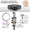 Powerful Glass Rinser 10 Jets 360° Rotation 304 Stainless Steel Sink Faucet ABS Cup Holder Design Ideal for Baby Bottles Glass Cups Wine Glasses Matte Black Base - Image 5