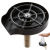 Powerful Glass Rinser 10 Jets 360° Rotation 304 Stainless Steel Sink Faucet ABS Cup Holder Design Ideal for Baby Bottles Glass Cups Wine Glasses Matte Black Base