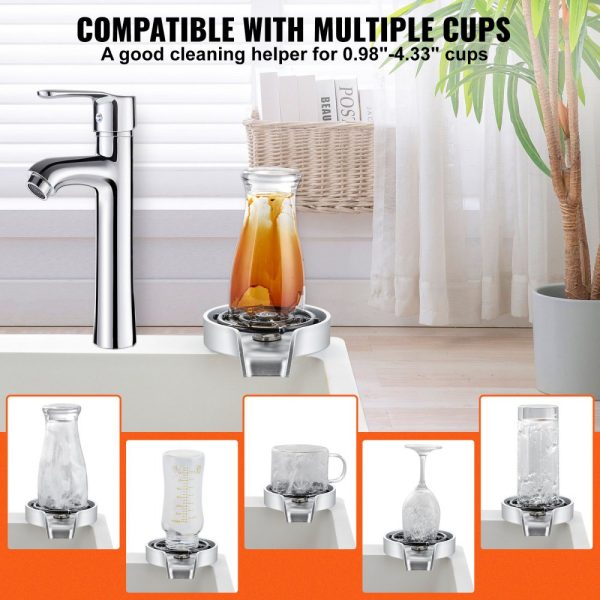 10-Piece Glass Rinser with 360 Degree Rotating Jets for Sink Cleaning - Image 3