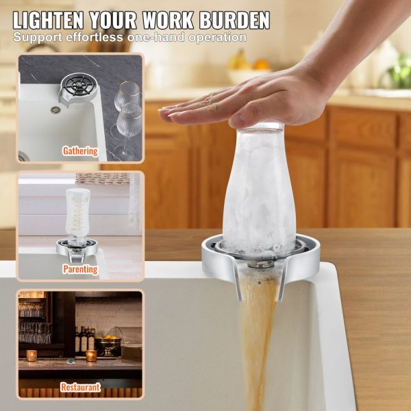 10-Piece Glass Rinser with 360 Degree Rotating Jets for Sink Cleaning - Image 6