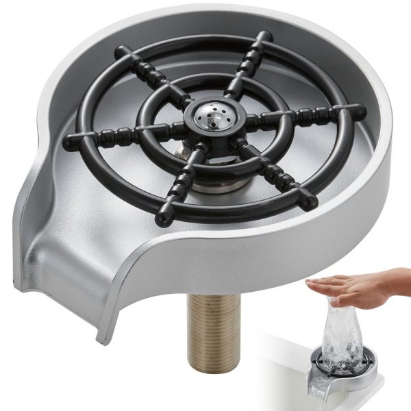10-Piece Glass Rinser with 360 Degree Rotating Jets for Sink Cleaning