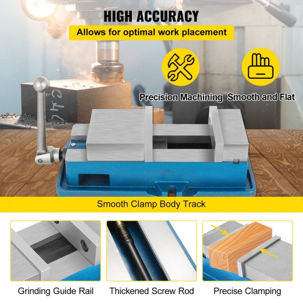4 Inch Precision Milling Vise with 4 Jaw Width for Bench Clamping, Drilling & Milling Machinery - Image 5