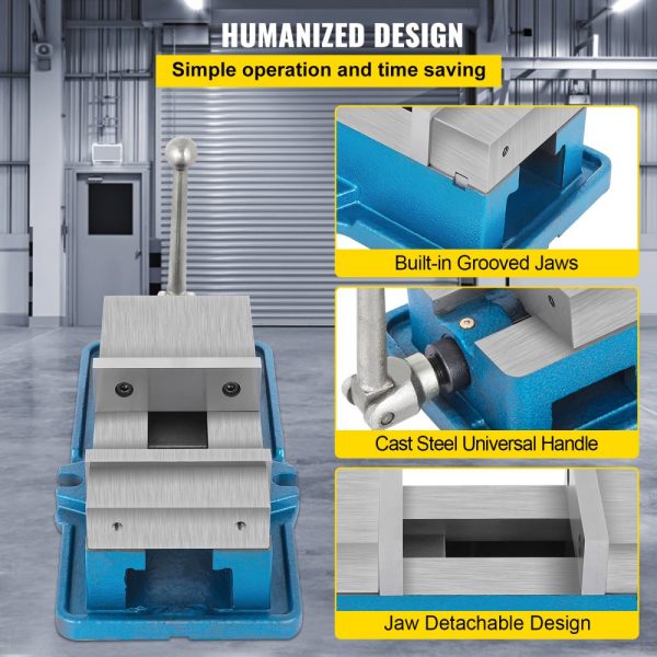4 Inch Precision Milling Vise with 4 Jaw Width for Bench Clamping, Drilling & Milling Machinery - Image 6