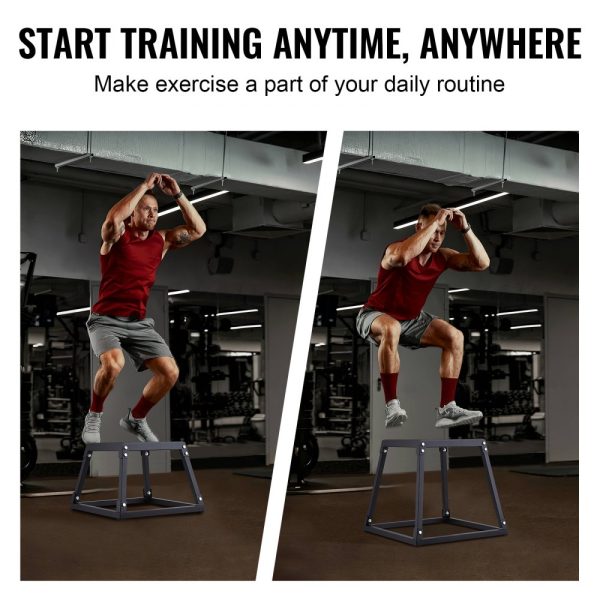 Plyometric Jump Boxes Set with 12 18 24 Inch Platforms for Agility Training and Strength Conditioning - Image 6