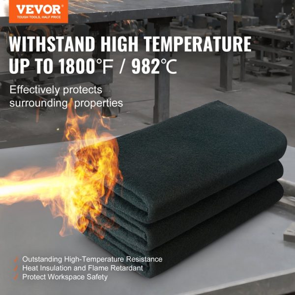 6-Pack Carbon Felt Welding Blankets 21x20 Flame Retardant Heat Resistant Up to 1800°F Cuttable Insulation Mat Pad for Welding - Image 2