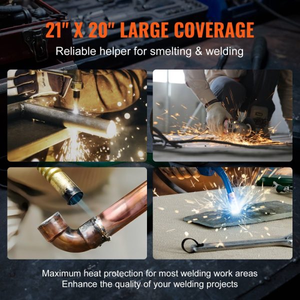 6-Pack Carbon Felt Welding Blankets 21x20 Flame Retardant Heat Resistant Up to 1800°F Cuttable Insulation Mat Pad for Welding - Image 5