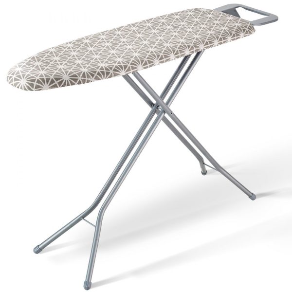 Ironing Board with 51x13 Large Ironing Surface, Sturdy 4-Layer Construction, Heat-Resistant & 100% Cotton Cover, 7 Height Adjustments for Home Laundry