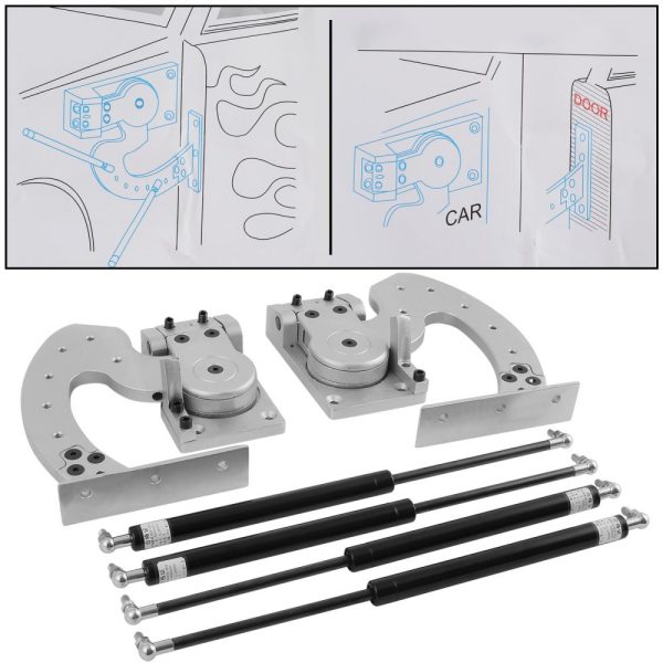 Universal Vertical Lambo Door Conversion Kit Bolt-On Hinges for Vertical Door Setup Compatible with Multiple Vehicle Models 90 Degree Door Swing - Image 6