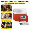 Pottery Wheel 25cm Pottery Forming Machine with Adjustable Feet and Sculpting Set for DIY Ceramics Art Craft Work 280W - Image 2