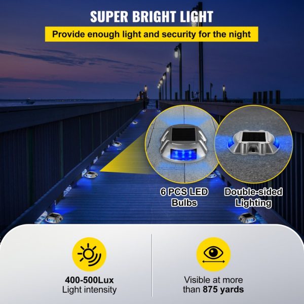 Solar Path Lights 4-Pack Waterproof with Switch Button for Garden Walkways & Steps - Image 5