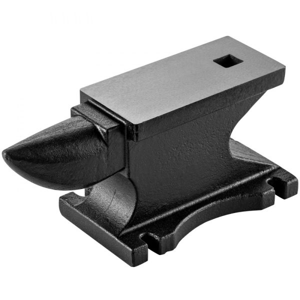 Cast Iron Anvil 100lbs Single Horn 10.4x5in Sturdy Base High Hardness Blacksmith Tool for Bending Shaping Twisting