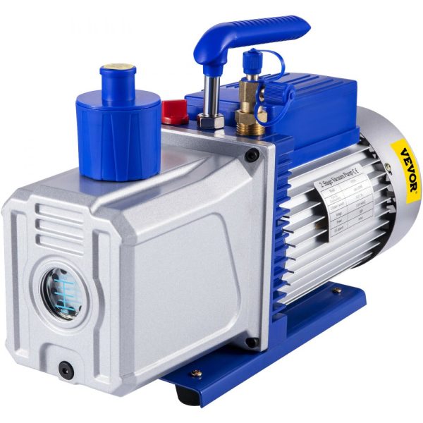 High Performance 12CFM 1HP Two-Stage Vane Vacuum Pump for Auto HVAC AC Refrigerant Evacuation