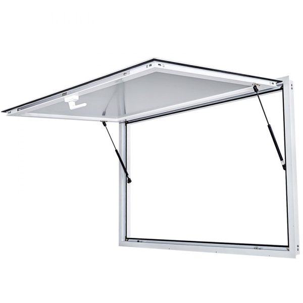Concession Stand Window Door 53x33 Double-Point Fork Lock Awning Design UpTo 85 Degrees Food Trucks Use No Glass