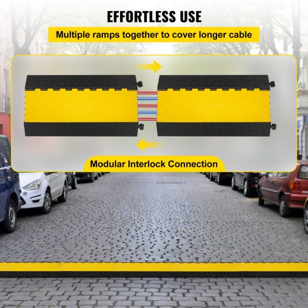 5-Channel Driveway Cable Wire Protectors Heavy Duty Rubber Ramp Protector 18000 LB Capacity - Image 6
