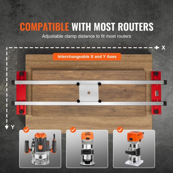 Router Sled Adjustable Wood Slab Flattening Mill Router Jig 64" Length - Image 3
