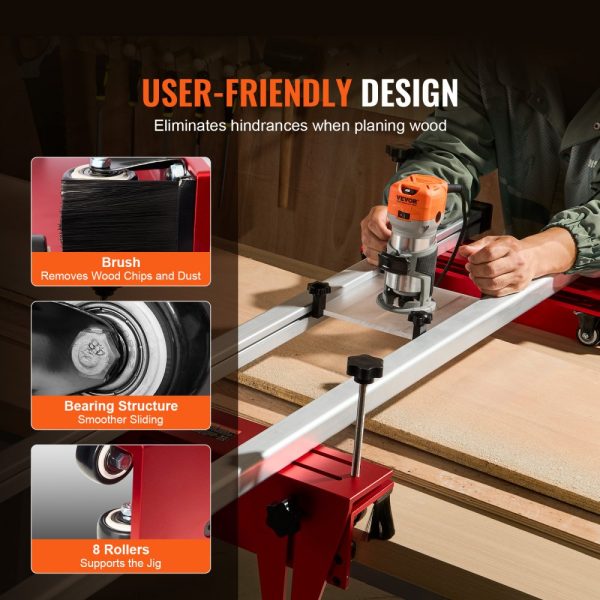Router Sled Adjustable Wood Slab Flattening Mill Router Jig 64" Length - Image 6